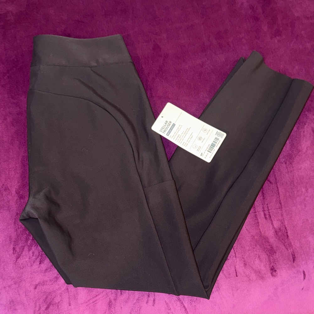 Athleta Women Brown Stellar Trouser High Rise Waist Luna Fabric Flattering Pants - Picture 5 of 7